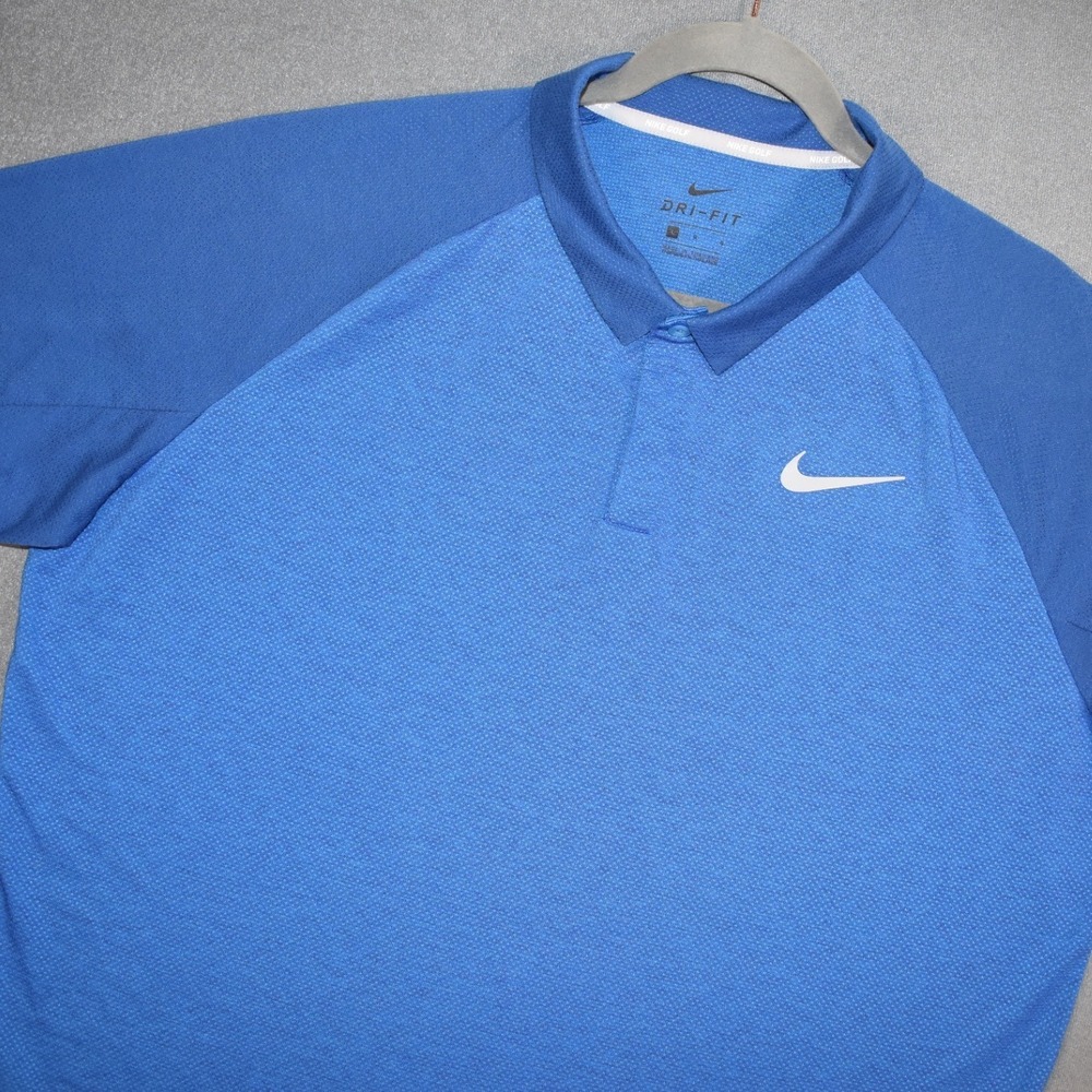 Nike Dri-FIT Raglan Golf Polo with DRY Tech Large Blue 891190-465